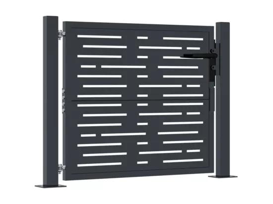 Portail de jardin anthracite 105x105 cm conception de carré