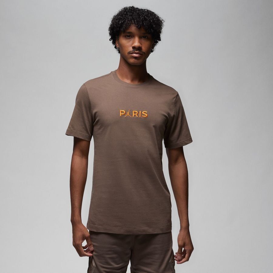 Paris Saint-Germain T-Shirt Wordmark Jordan x PSG - Marron/Orange