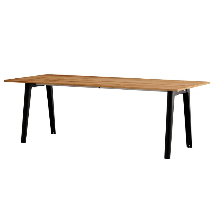 TipToe - NEW MODERN Esstisch 95 x 220 cm, recyceltes Altholz / graphite black