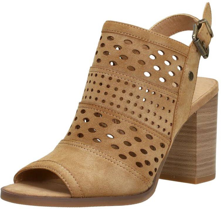 Mustang Sandalen Hak cognac