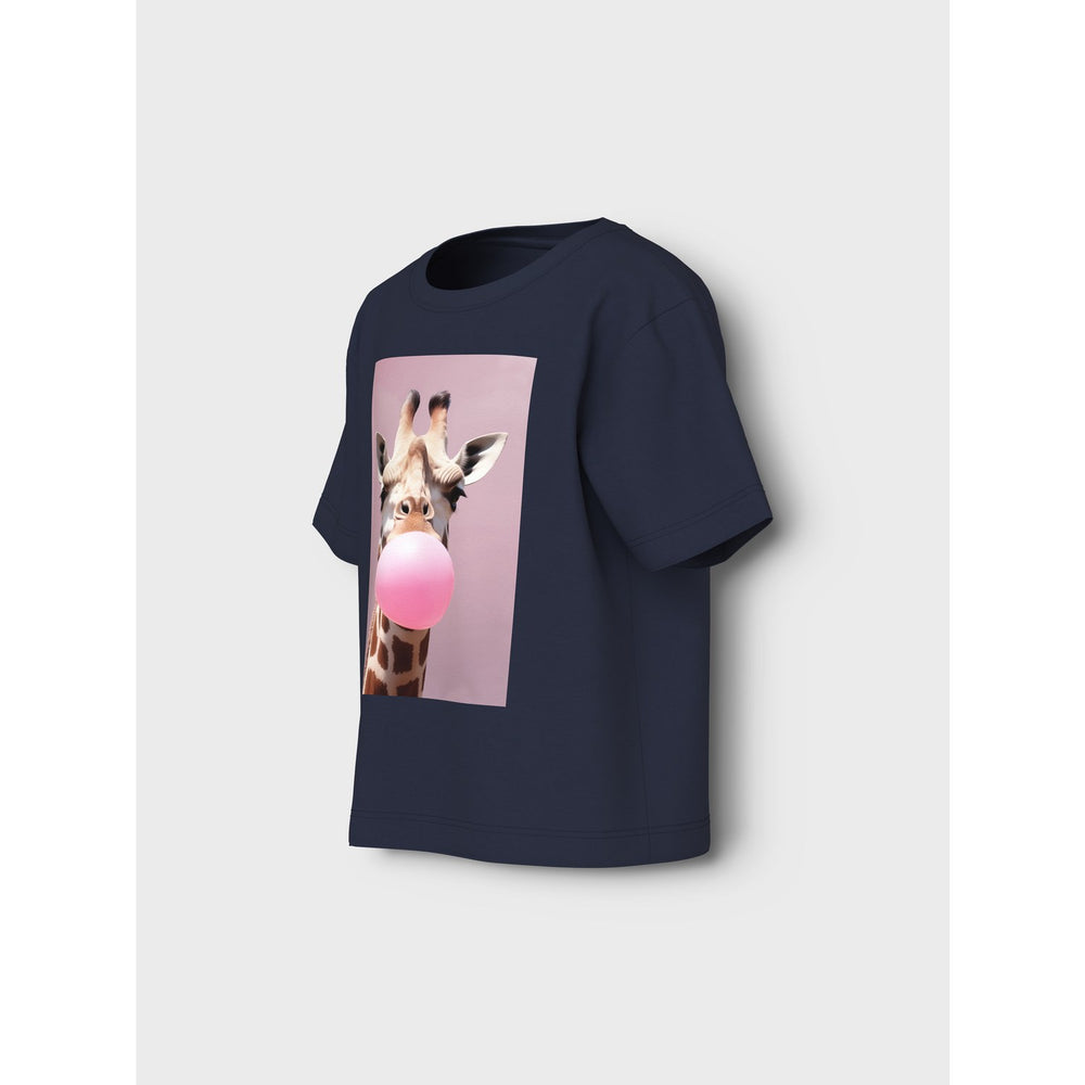 Køb Name It Navy Blazer Giraffe Nmfvotea Ss Nreg Top