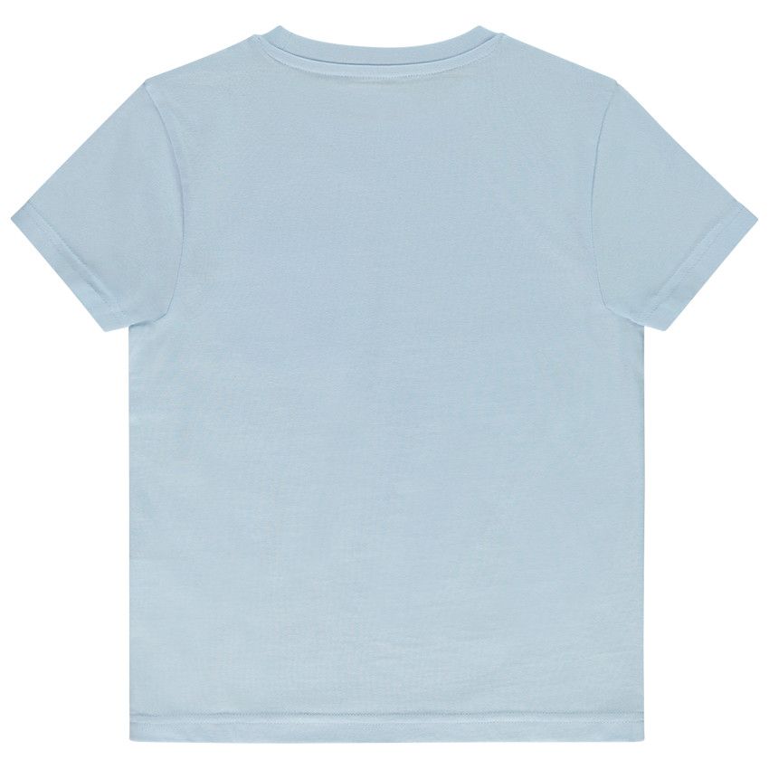 T-shirt manches courtes motif félin et poche pour garçon - Bleu