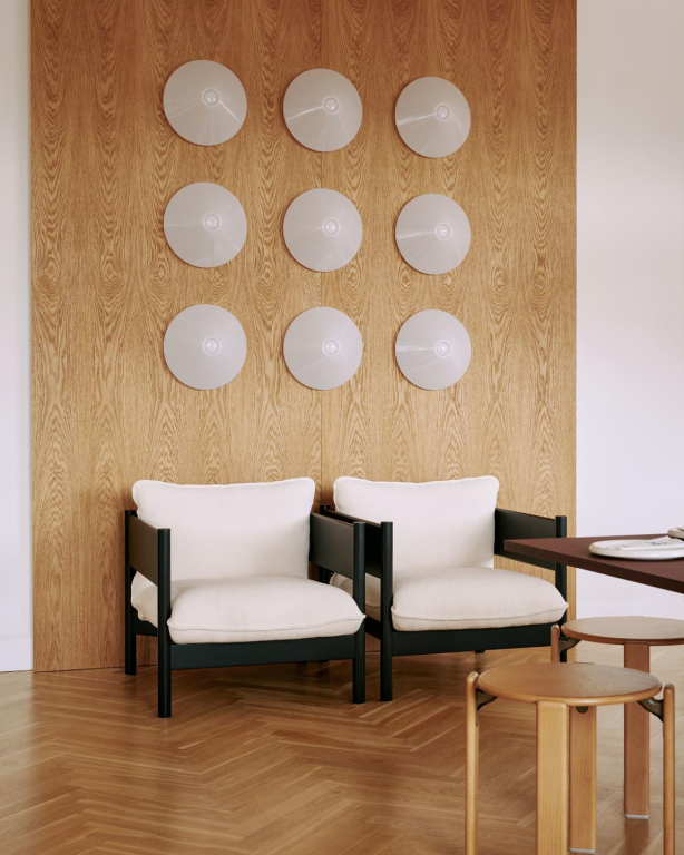 Hay Ono flush mount wandlamp Ø35 white opal