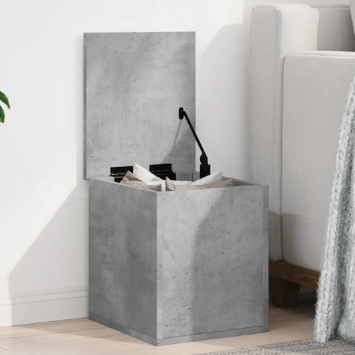 VidaXL Boîte de rangement - Gris béton