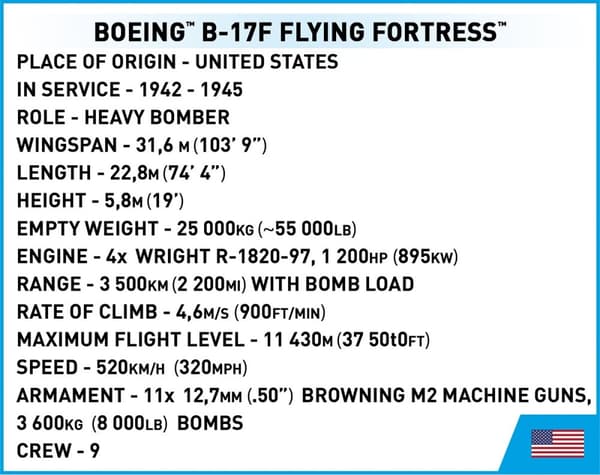 Cobi Boeing B-17F Flying Fortress
