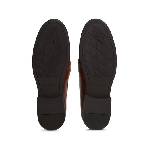 Tommy Hilfiger Chain Loafers, Cognac Brown, 38