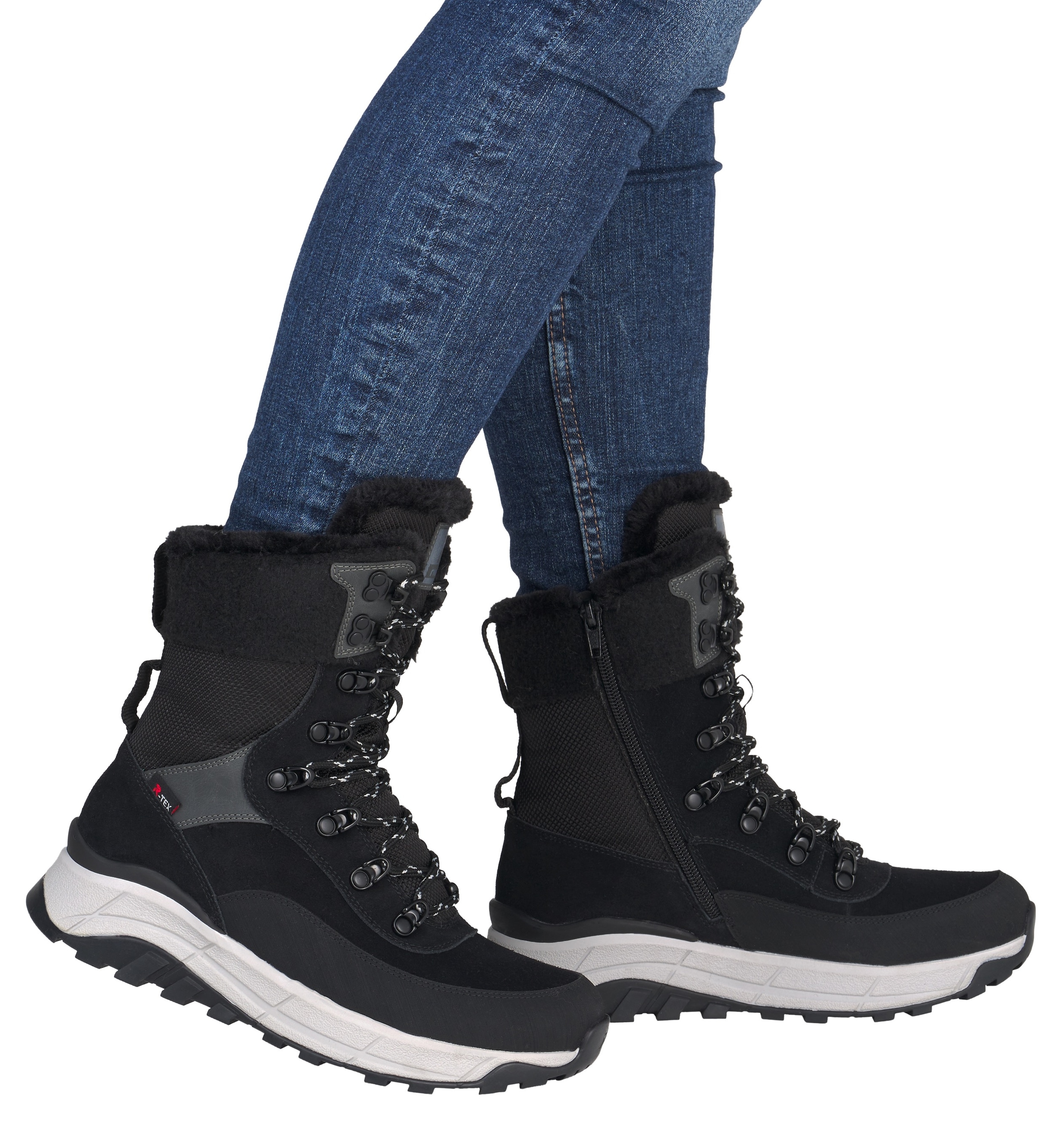 RIEKER Sport Winterboots  , Schneeboots, Outdoorstiefelette, TEX Ausstattung, Fiber Grip Sohle