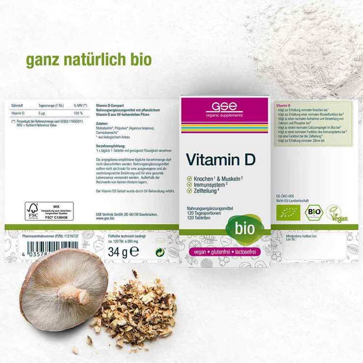 Vitamin D3 Compact Bio Tabletten, 60 St