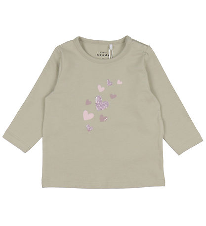 Name It Bluse - NbfVubie - Reines Kaschmir/Hearts