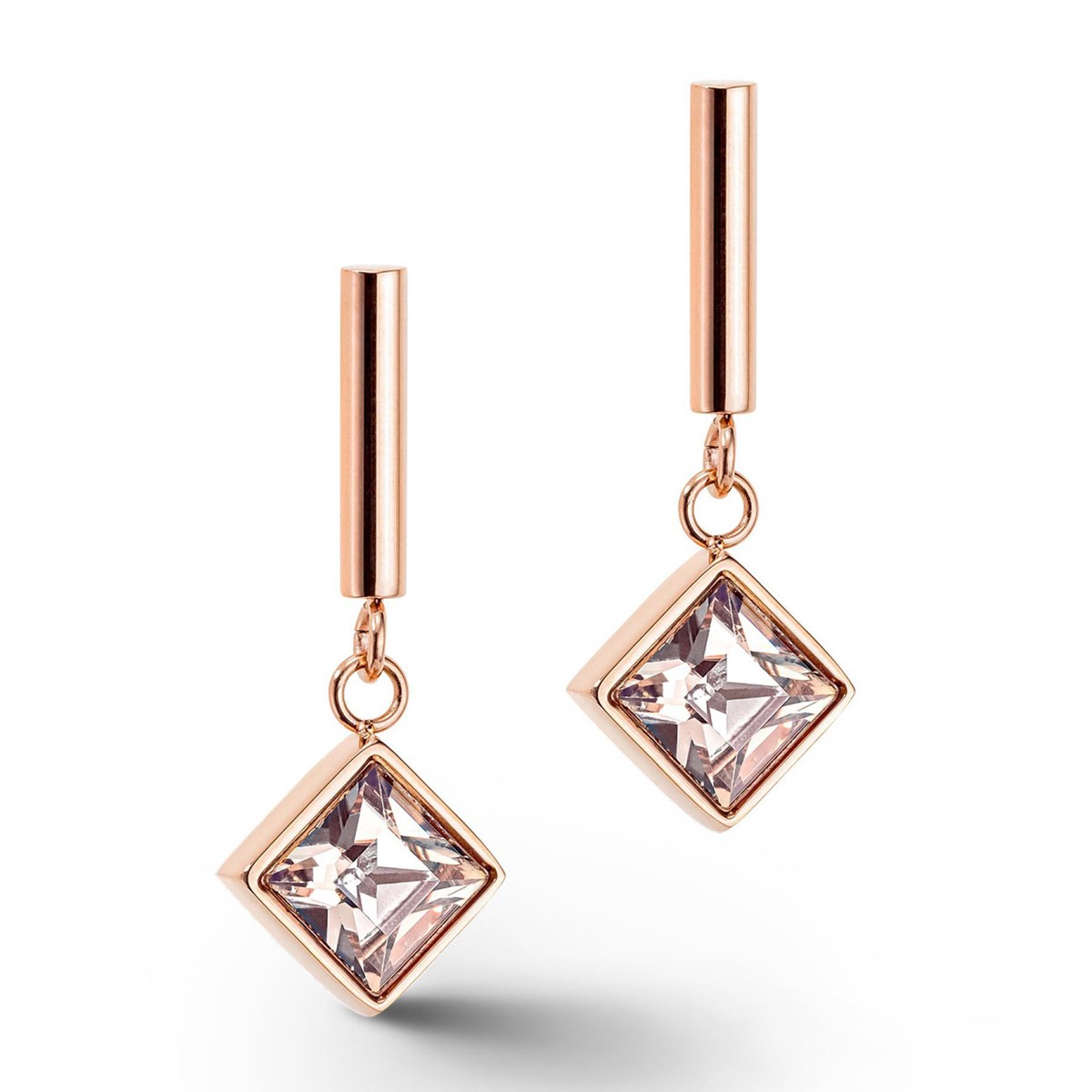 Boucles d'oreilles Coeur de Lion Brilliant Squarerose-beige