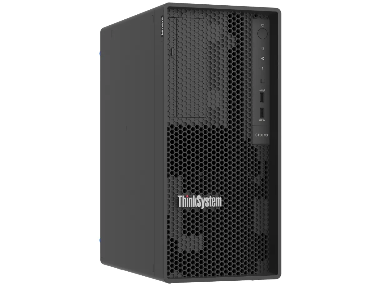 Lenovo ThinkSystem ST50 V3 7DF3 - Server - tower 5U - envejs - 1 x Xeon E-2434 / op til 5 GHz - RAM 32 GB - SSD 2 x 960 GB - Matrox G200 - Gigabit Ethernet - intet OS - skærm: ingen