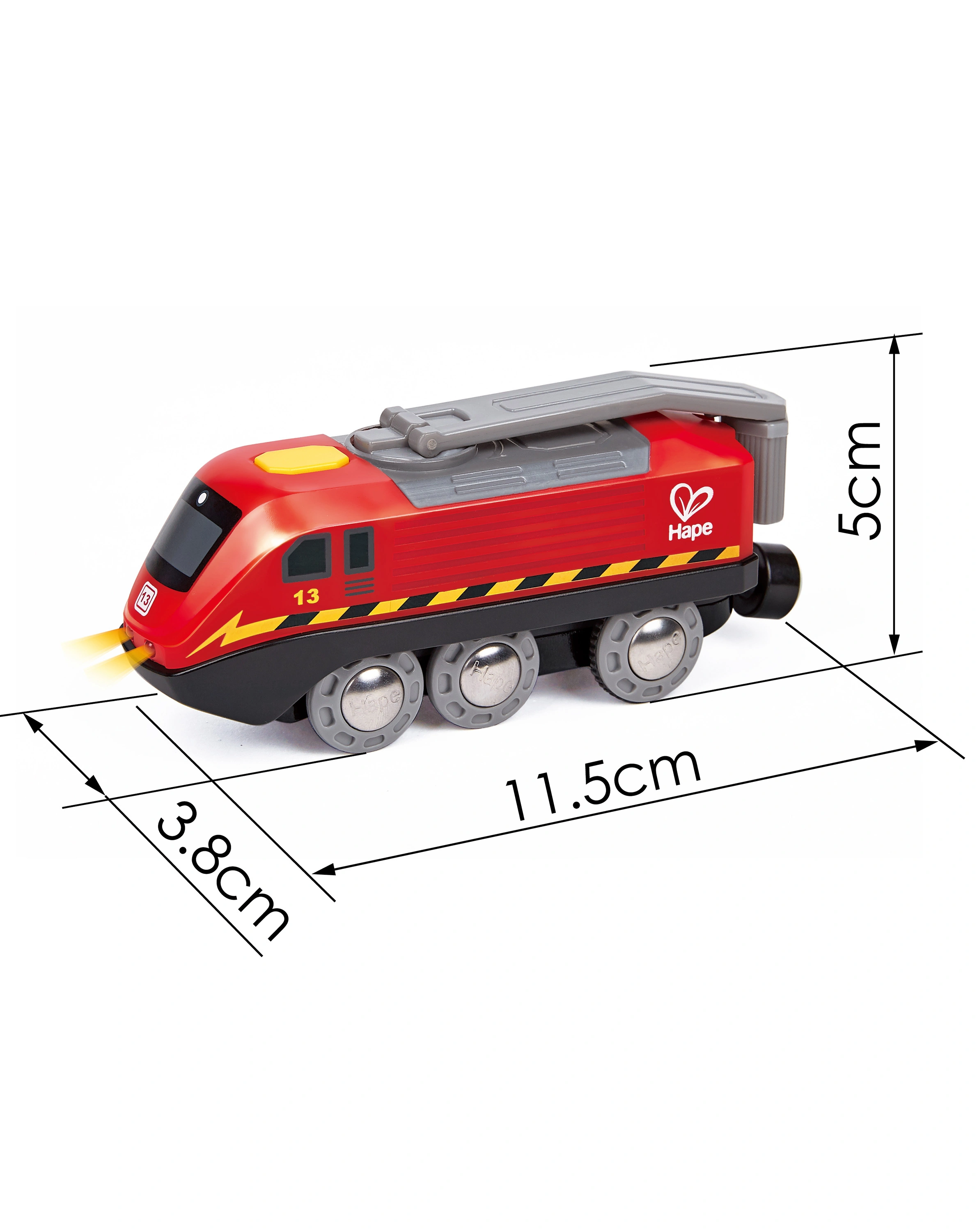 Eisenbahn ZUG MIT KURBELANTRIEB in rot