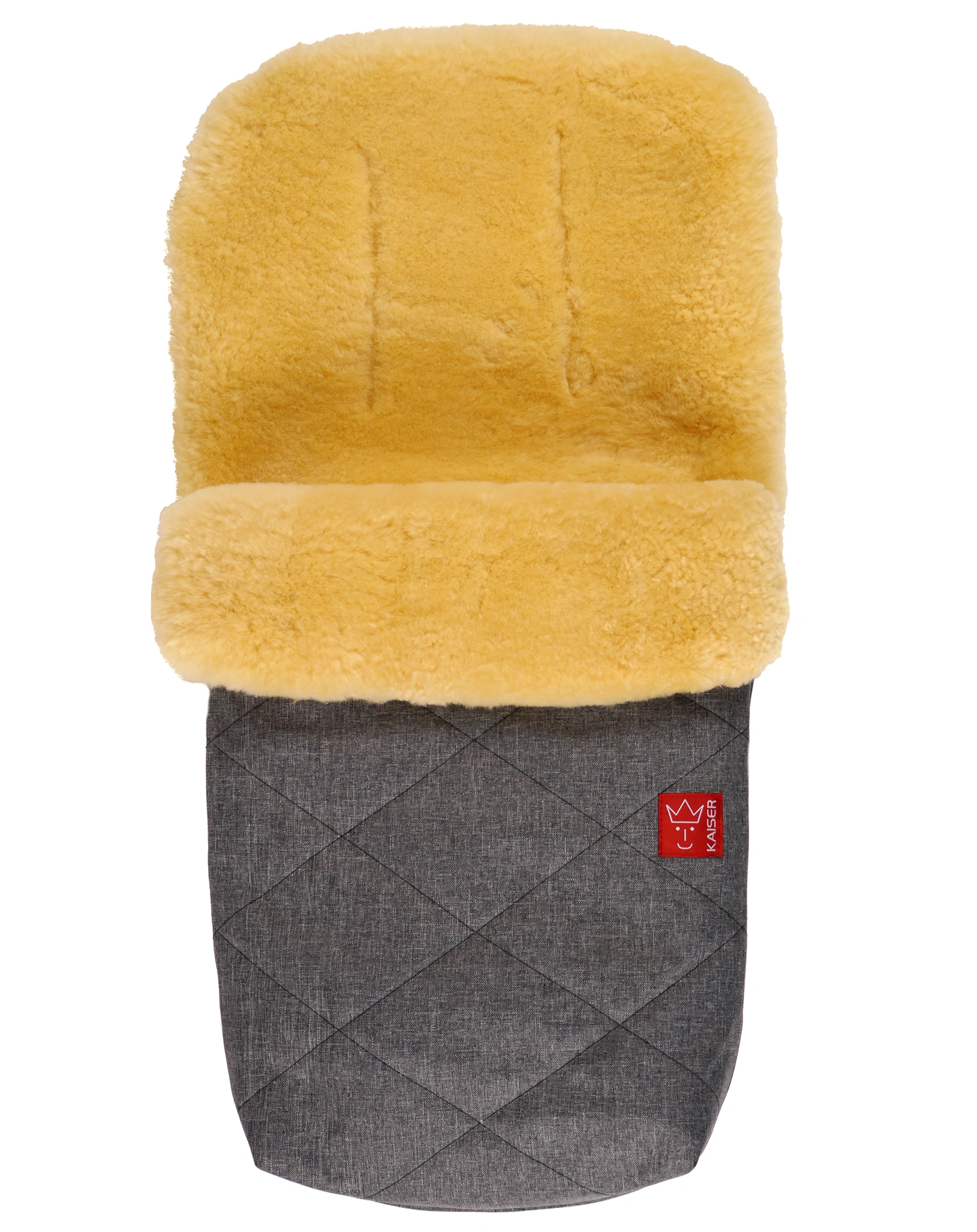 Lammfellfußsack NATURA in grey