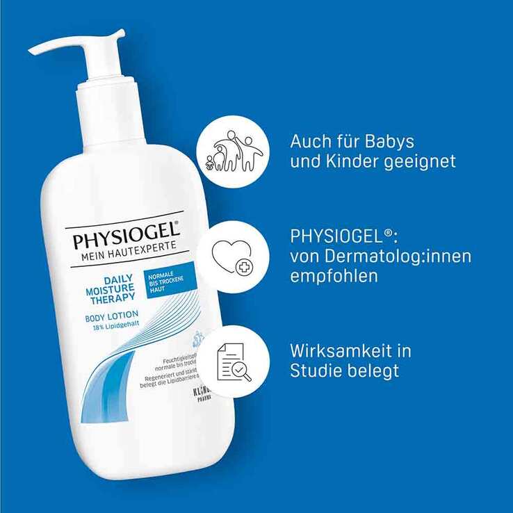 Physiogel Daily Moisture Therapy Body Lotion für normale Haut, 2x400 ml
