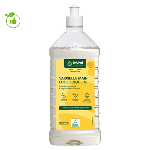 Liquide vaisselle dégraissant HACCP Le Vrai 1 L