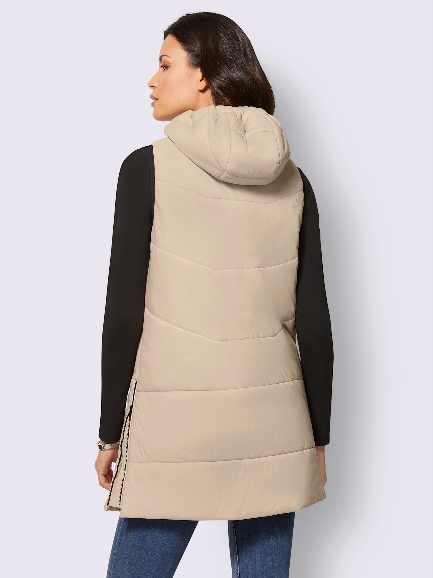 Gilet matelassé jolie coupe longue moderne