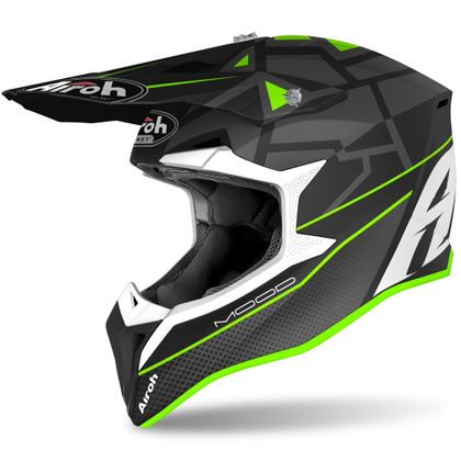 Casque cross Airoh WRAAP - MOOD - GREEN MATT 2023 - Vert