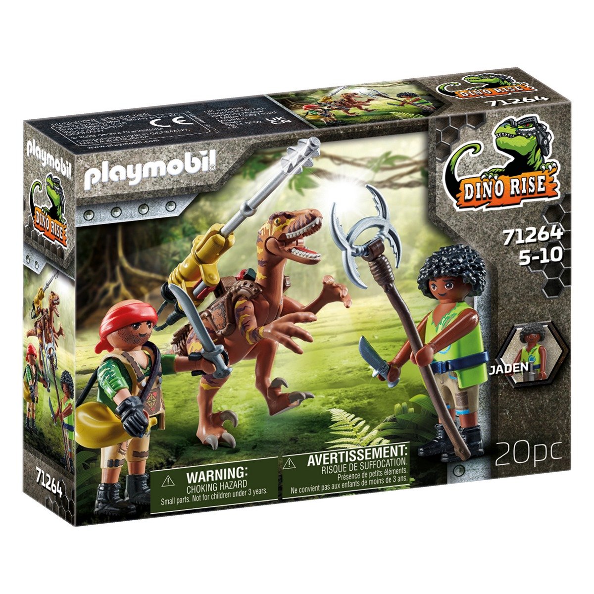 Deinonychus et guerriers Playmobil Dino Rise 71264
