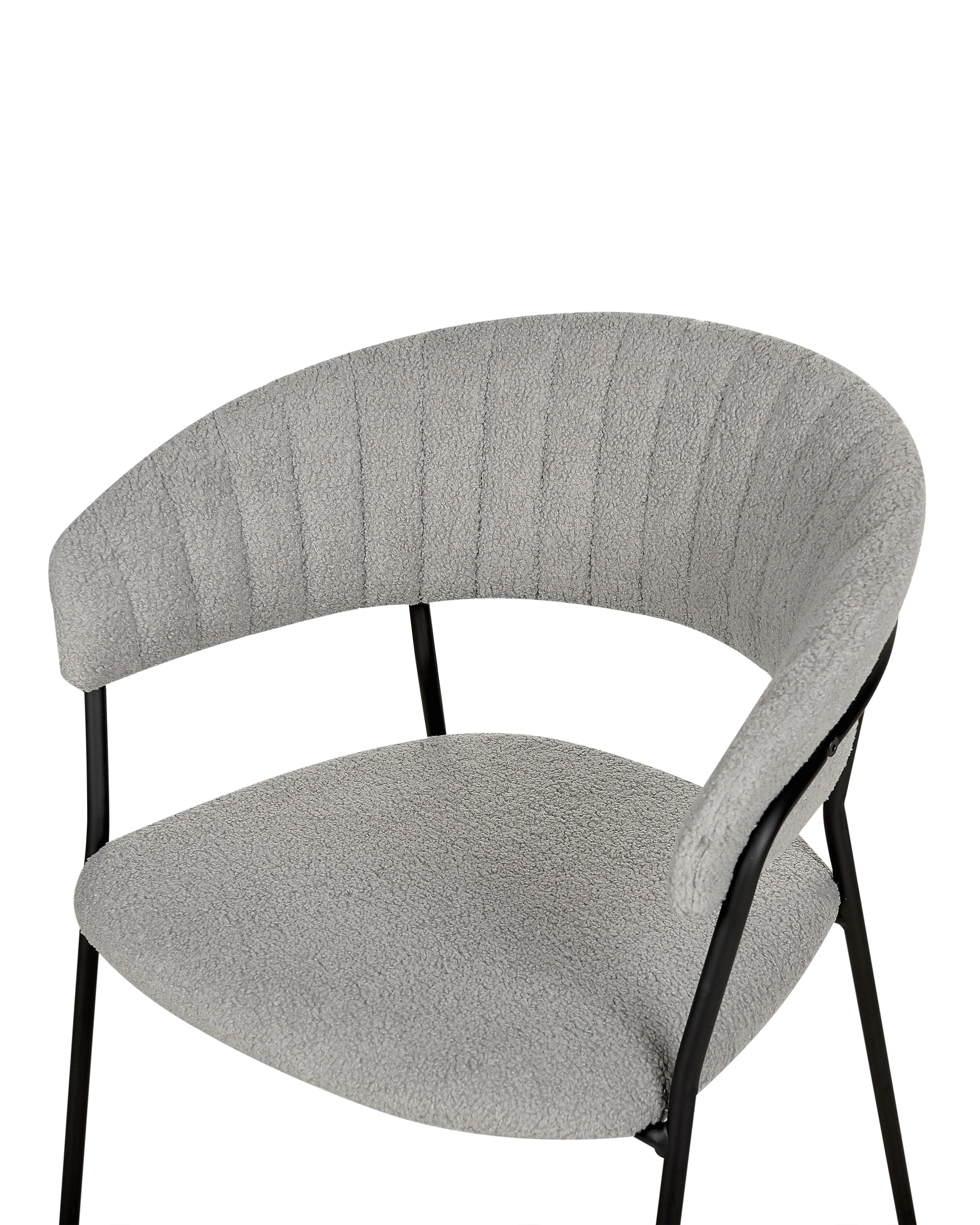 Set van 2 eetkamerstoelen MARIPOSA Bouclé Grijs