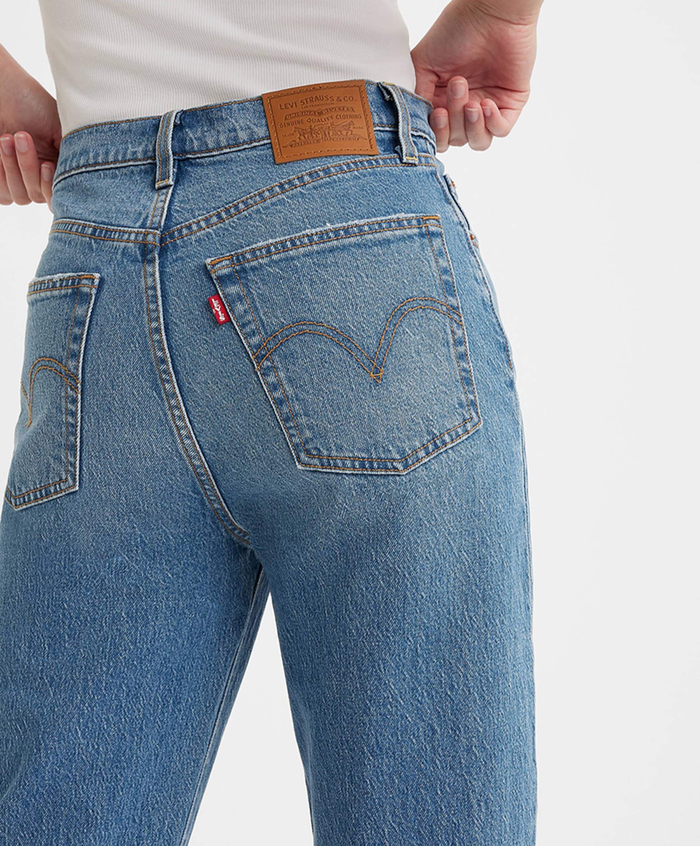 Levi's Ribcage full length dames jeans blauw