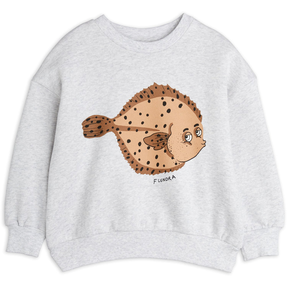 Køb Mini Rodini Grey Melange Flundra Sweatshirt