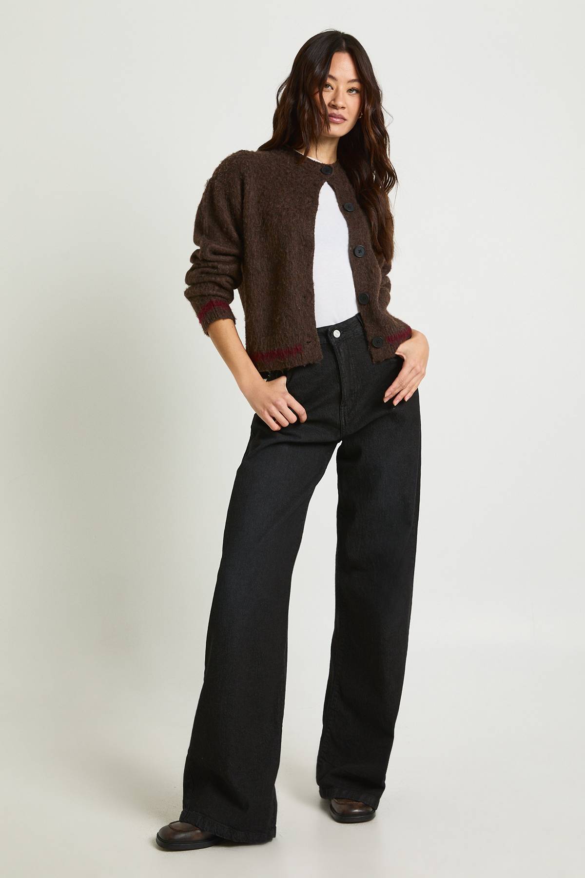 boohoo Jean basique pour personnes de grande taille à jambe large