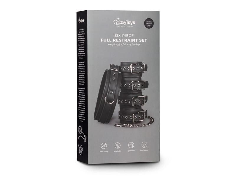 Easytoys Fetish Collection Full Restraint Set Schwarz Hochwertiges Bondage-Set