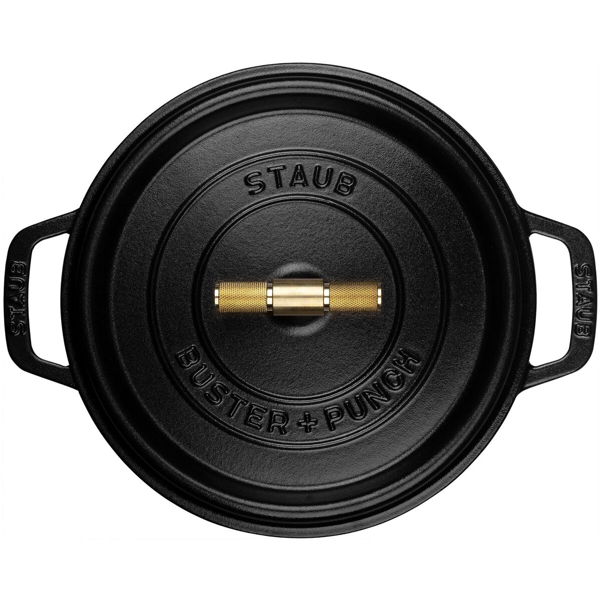 Buster+Punch rund gryte 24 cm, messingknott