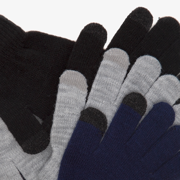 3 paar kinder handschoenen blauw