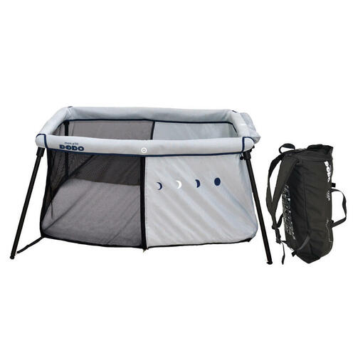 Lit parapluie nomade Naos 60x120 cm Gris - MON P'TIT DODO