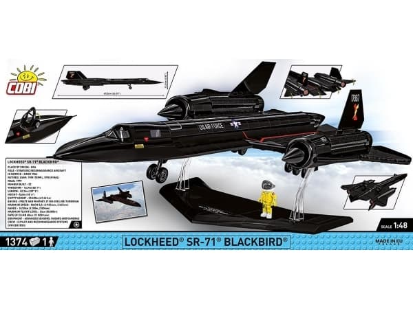 COBI Lockheed SR-71 Blackbird, Byggeklosser, 8 år, 1374 stykker