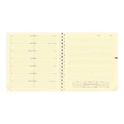 Agenda spiralé Impala Note 16 avec répertoire - 1 semaine sur 2 pages - 16 x 16 cm - noir - Quo Vadis