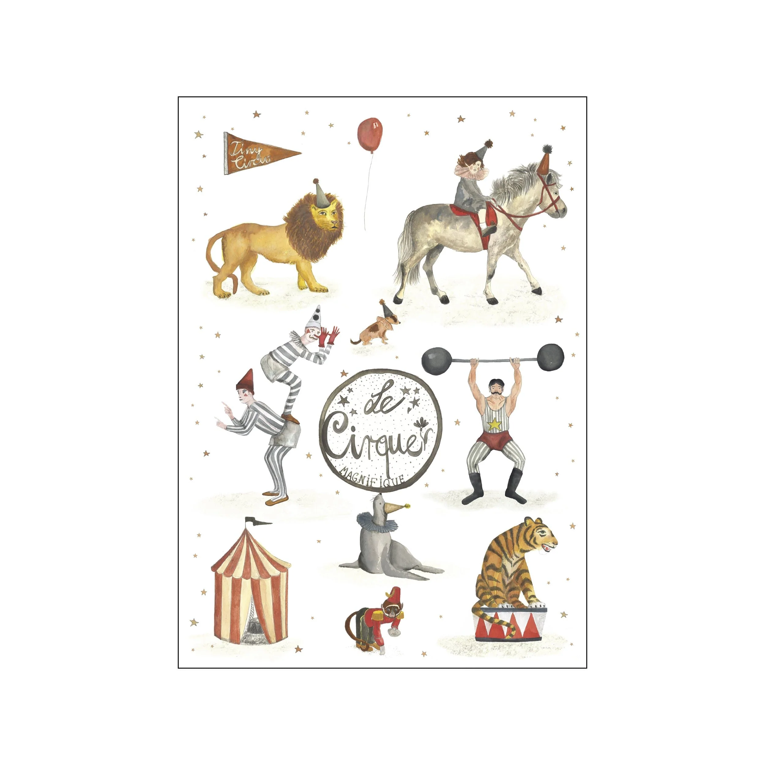 Poster & Frame  Tiny Goods Big Circus plakat