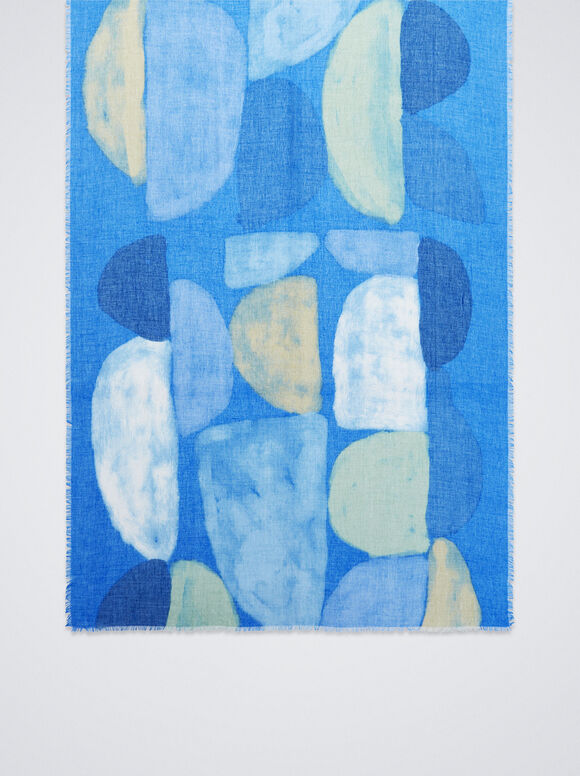 Lenço estampado - Azul