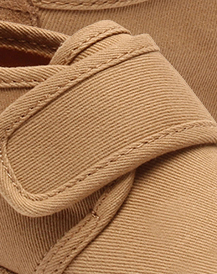 Klett-Hausschuhe BABY COTTON in camel