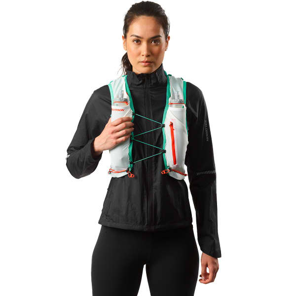 Sac trail SALOMON ADV SKIN 5 SET WHITE/ELECTRIC GREEN