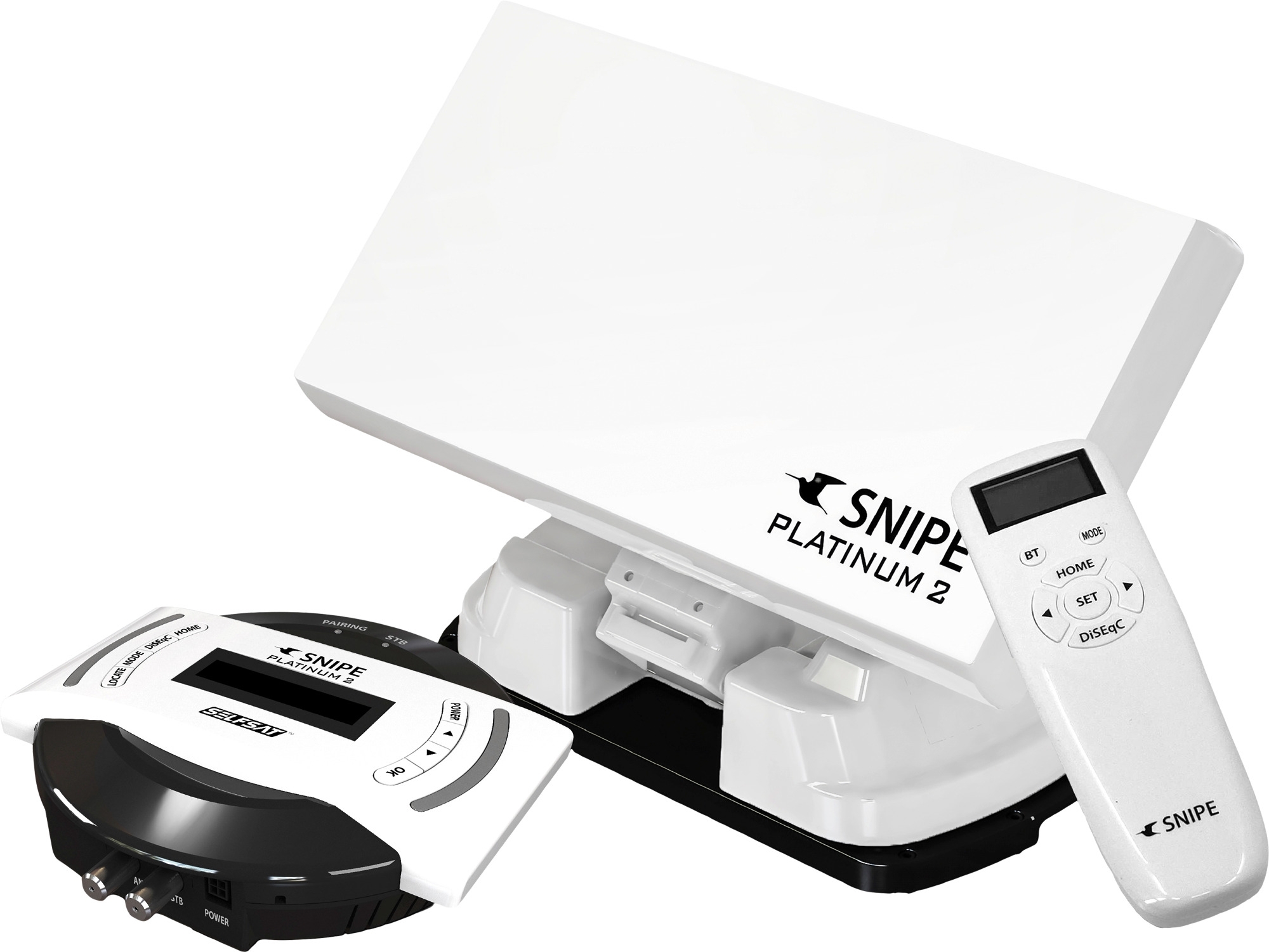 Selfsat Vollautomatische Sat-Flachantenne SNIPE Platinum 2 mit GPS / Bluetooth / Single LNB