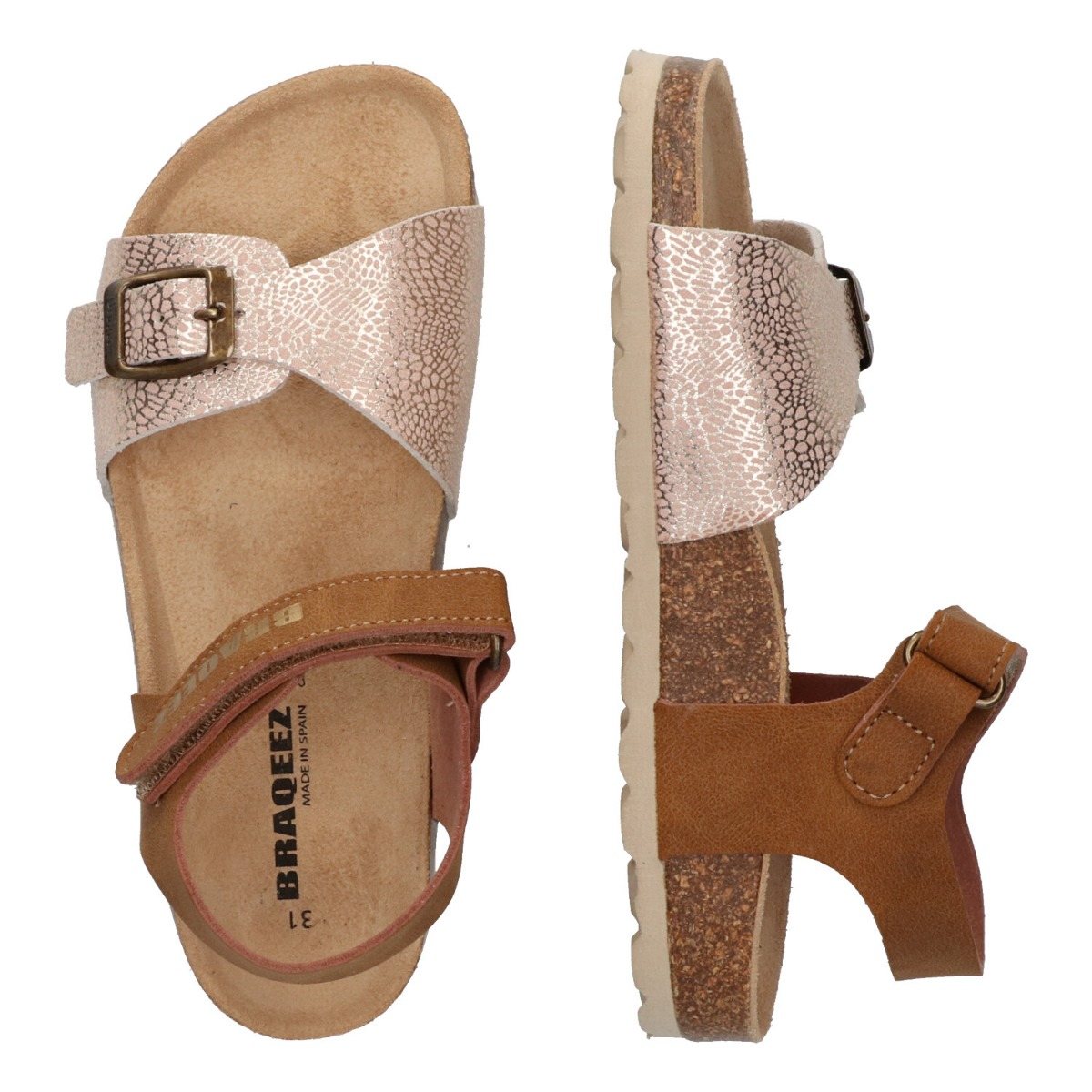Sanne Spain - Sandalen Braqeez Cognac
