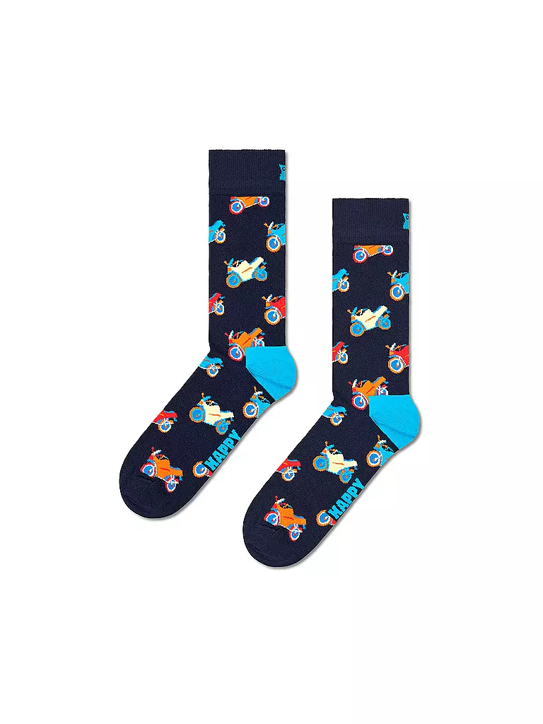 HAPPY SOCKS Herren Socken MOTORBIKE 41-46 dunkelblau
