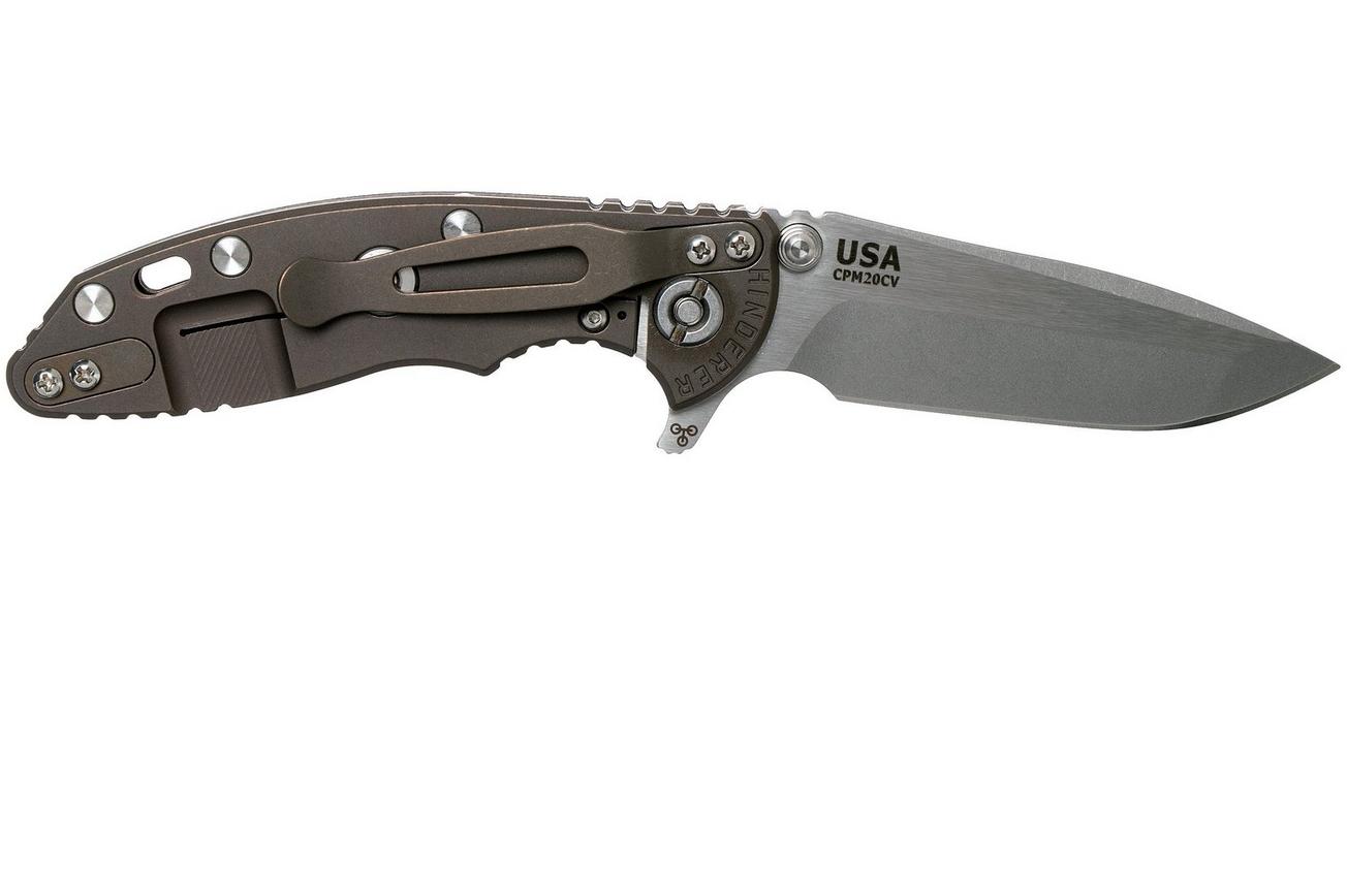 Rick Hinderer XM-18 3” Spanto Gen 4 CPM 20CV Black G10, Battle Bronze, zakmes
