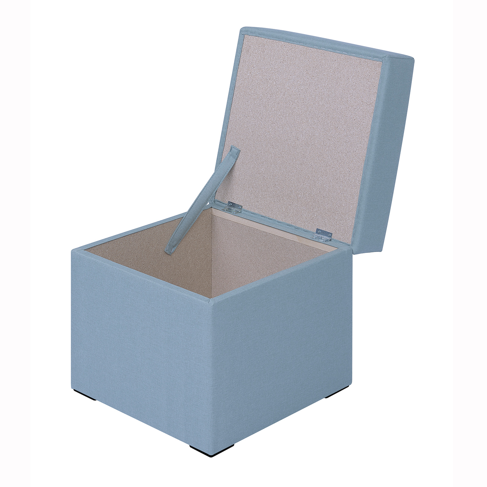 Polsterhocker - mint - Microfaser - mit Stauraum