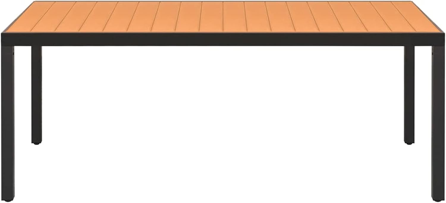 Gecheer 9-TLG. Garten Sitzgruppe Aluminium Gartenmöbel Set 8 Personen Essgruppe Gartentisch mit Stühle Gartengruppe Sitzgarnitur Gartengarnitur Terassenmöbel Schwarz