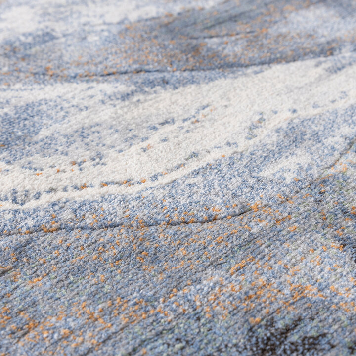 Abstract vloerkleed - Xavier Wave Blauw/Grijs