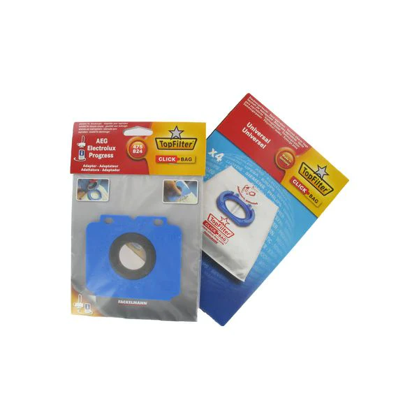 Boite de 4 sacs aspirateurs universels Top Filter avec Adaptateur Clic