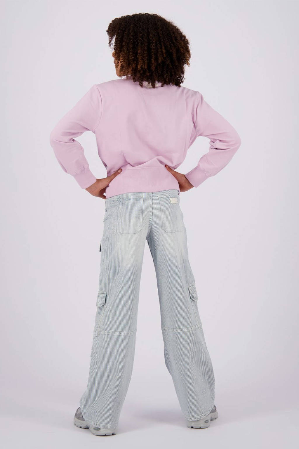 Vingino sweater Nydra met printopdruk lichtroze