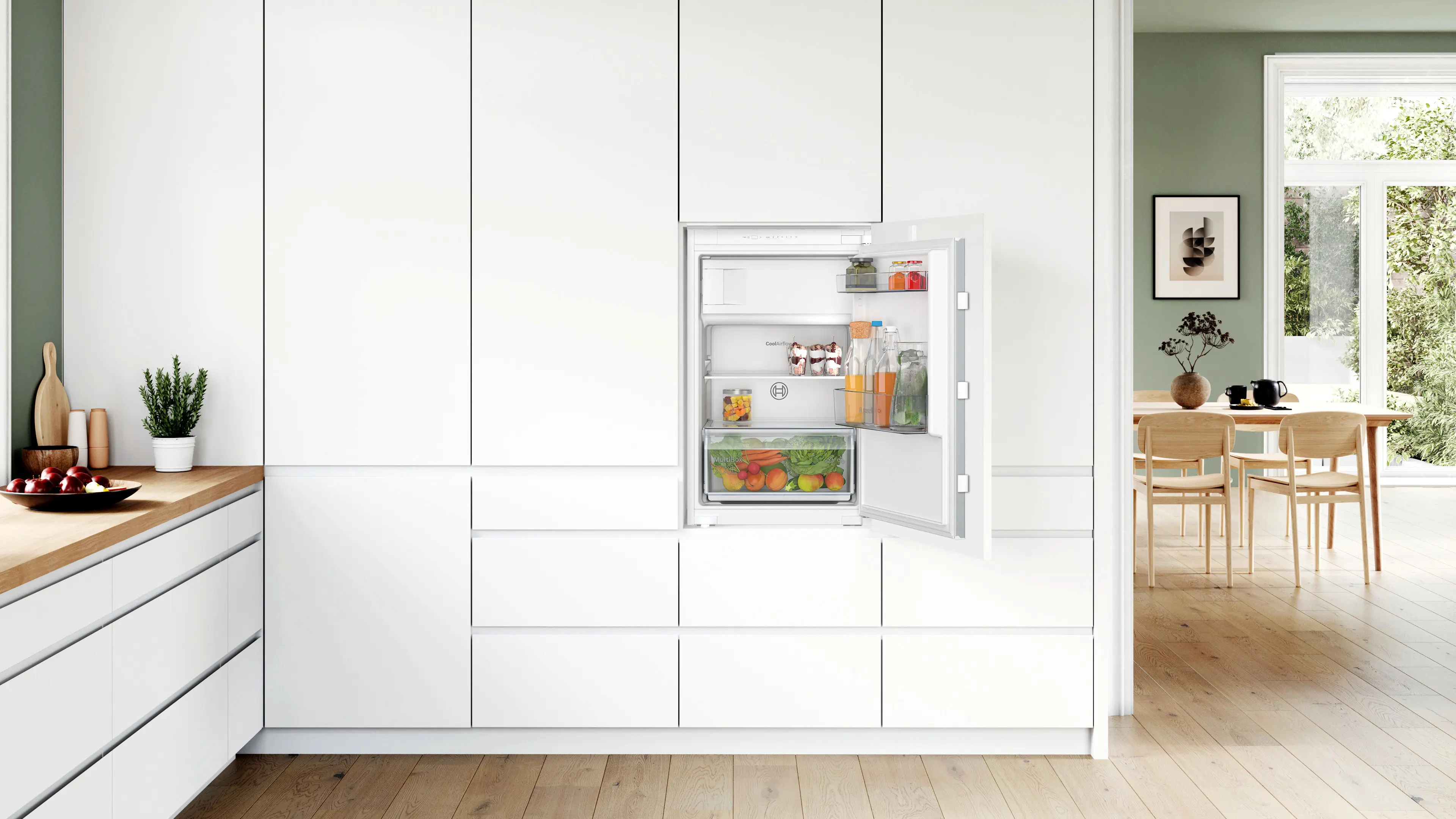 Serie 2 Inbouw koelkast met vriesvak 87.4 x 54.1 cm Sleepdeur