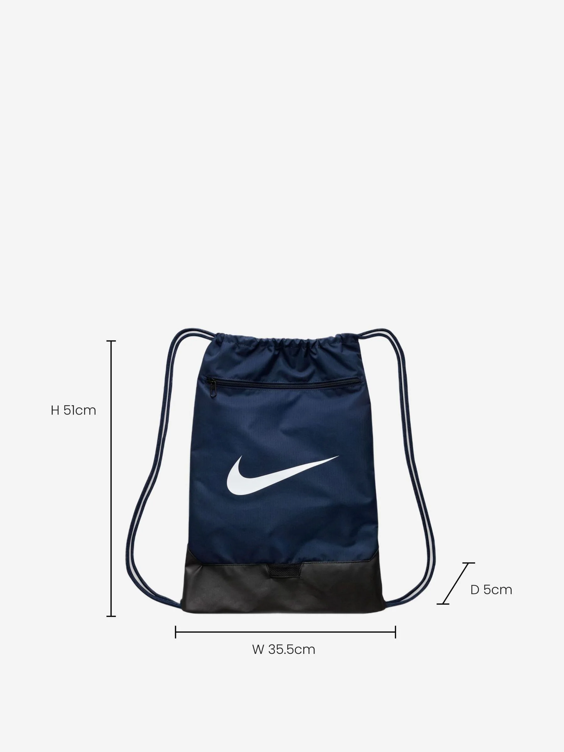 Marineblauw - Nike Brasilia tas met trekkoord