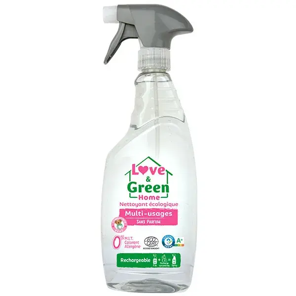 Limpador multiuso Love & Green Home com bicarbonato de sódio, sem perfume, 750ml