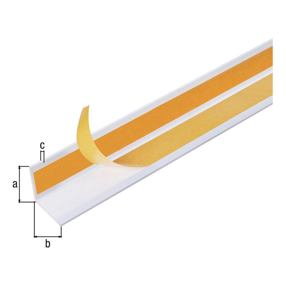VINKELPROFIL GAH ALBERTS PVC SELVKLEBENDE 20X20X1MM 2,6M