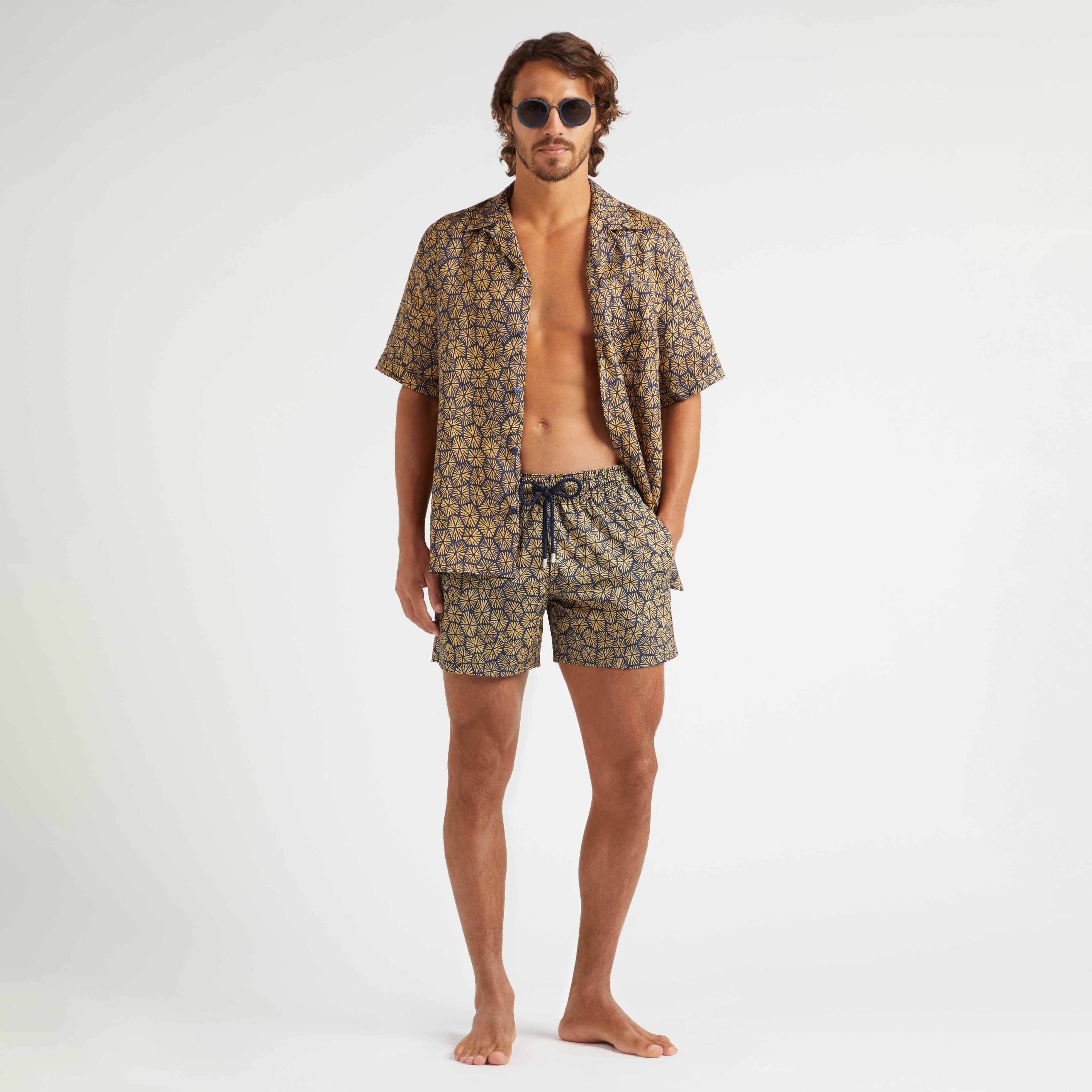 Maillot de Bain Court Stretch Homme Carapaces